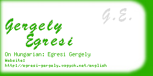 gergely egresi business card